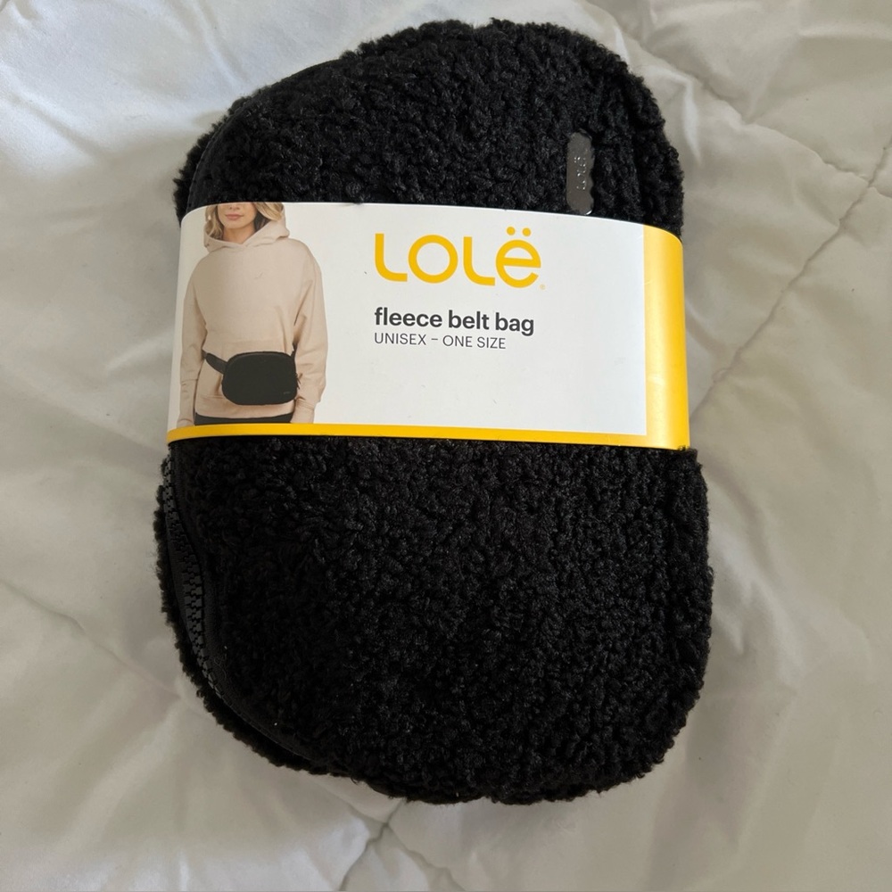 Lolë Black Fleece Belt Bag